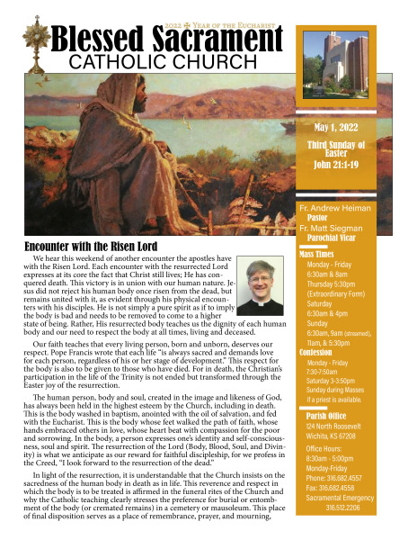 Sunday, May 1, 2022 Bulletin