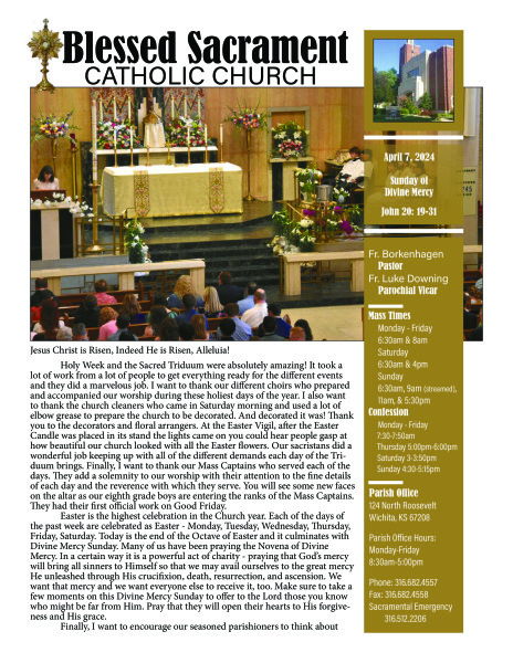 Sunday, April 7, 2024 Bulletin
