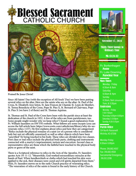 Sunday, November 17, 2024 Bulletin