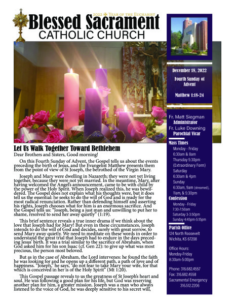 Sunday, December 18, 2022 Bulletin