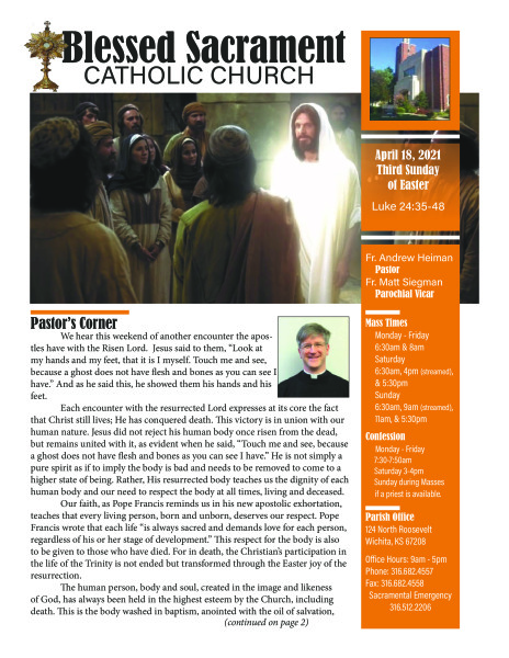Sunday, April 18, 2021 Bulletin