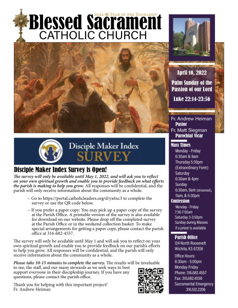 Sunday, April 10, 2022 Bulletin