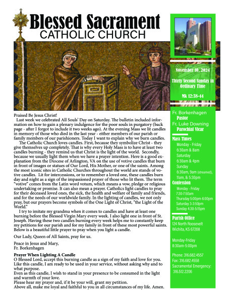 Sunday, November 10, 2024 Bulletin