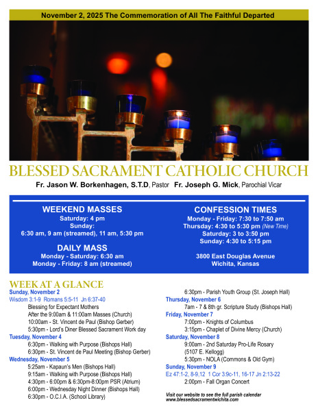 Sunday, November 2, 2025 Bulletin