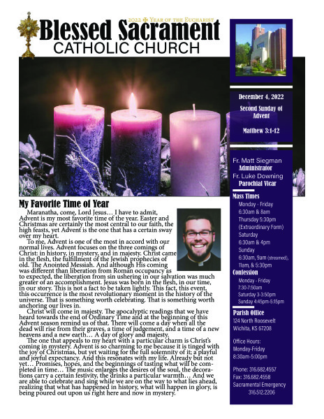 Sunday, December 4, 2022 Bulletin
