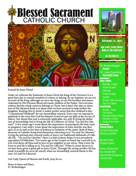 Sunday, November 24, 2024 Bulletin