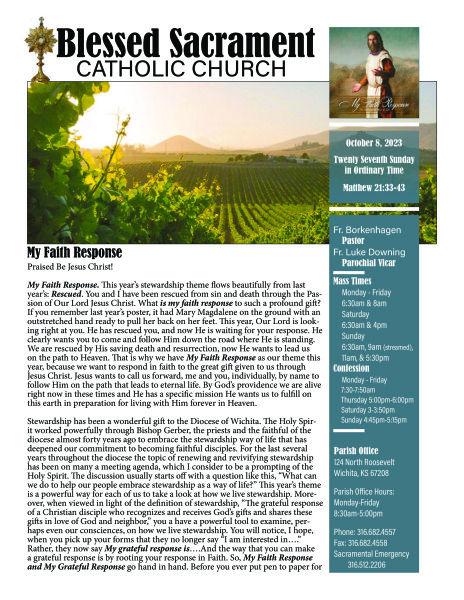 Sunday, October 8, 2023 Bulletin