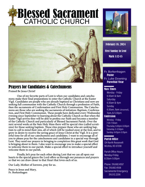 Sunday, February 18, 2024 Bulletin