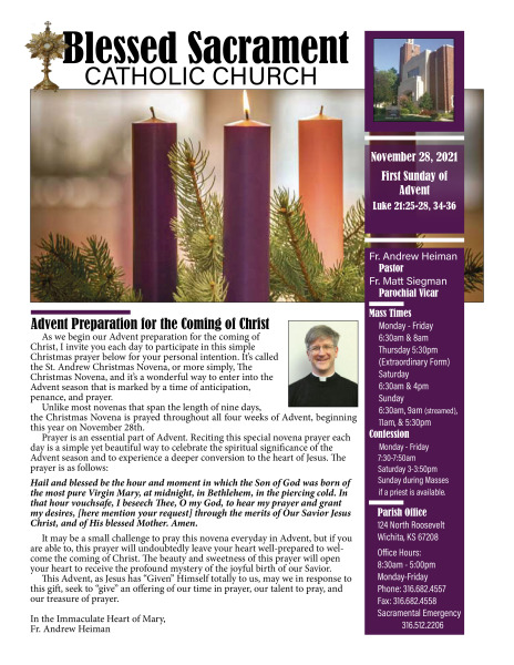 Sunday, November 28, 2021 Bulletin