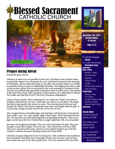 Sunday, December 10, 2023 Bulletin