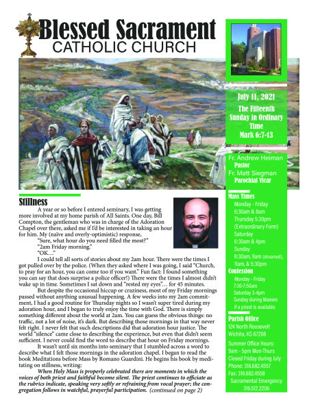 Sunday, July 11, 2021 Bulletin