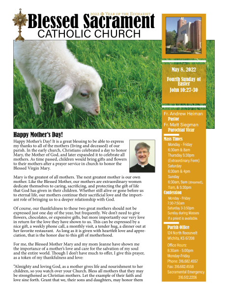 Sunday, May 8, 2022 Bulletin