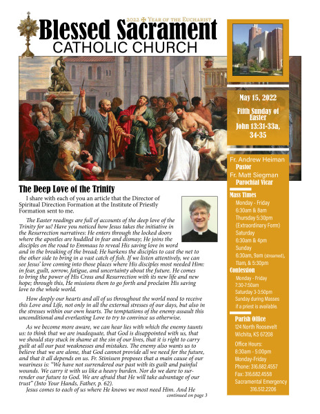 Sunday, May 15, 2022 Bulletin