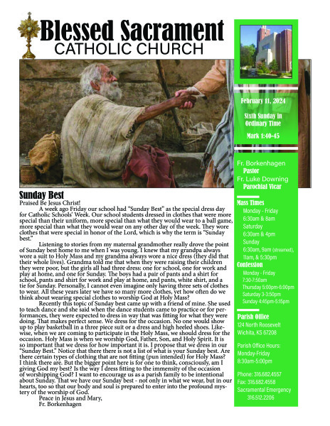 Sunday, February 11, 2024 Bulletin