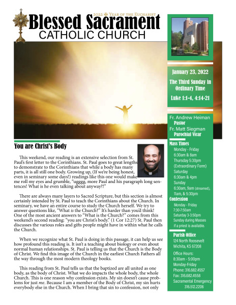 Sunday, January 23, 2022 Bulletin
