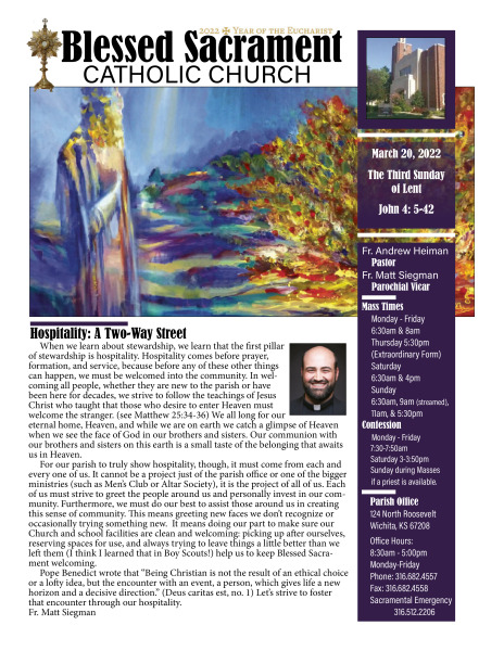 Sunday, March 20, 2022 Bulletin
