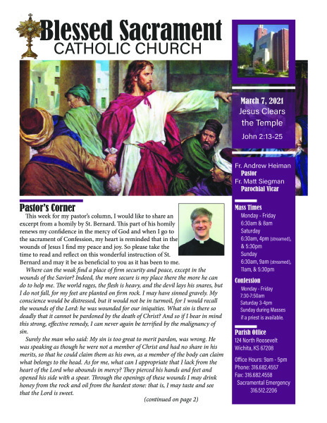 Sunday, March 7, 2021 Bulletin