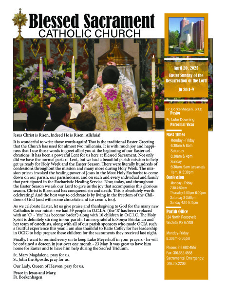 Sunday April 20, 2025 Bulletin