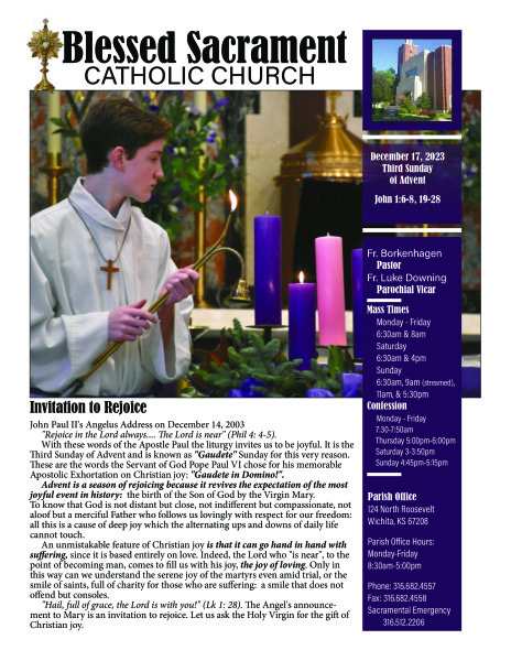 Sunday, December 17, 2023 Bulletin