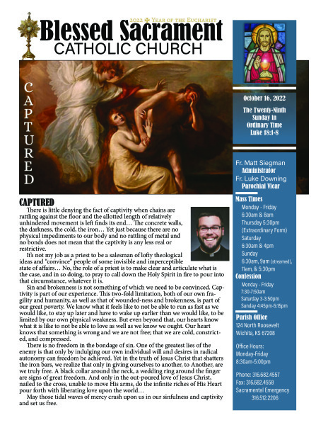 Sunday, October 16, 2022 Bulletin