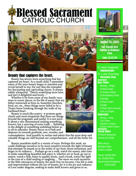 Sunday, August 21, 2022