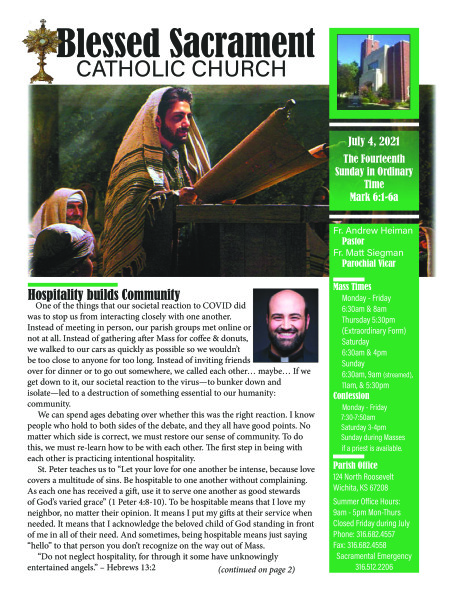 Sunday, July 4, 2021 Bulletin